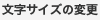 文字サイズの変更